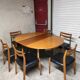 Table ronde scandinave vintage