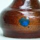 Vase céramique vintage marron et bleu