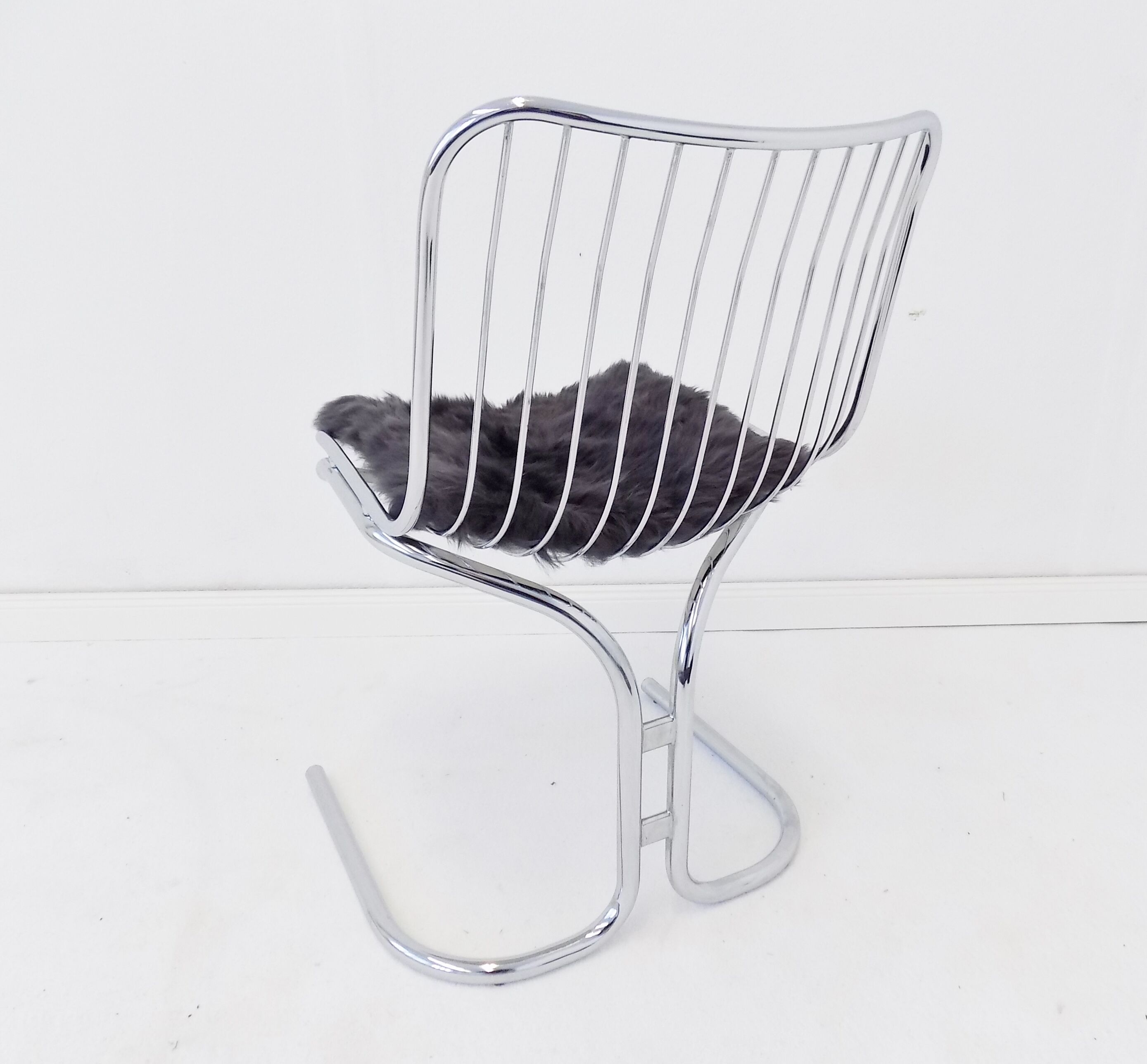 Rima set of 4 Radiofreccia chrome chairs by Gastone Rinaldi