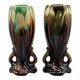 Pair of Art Deco / mid-century vases – Belgian earthenware (attributed to Thulin) 28cm
