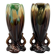 Pair of Art Deco / mid-century vases – Belgian earthenware (attributed to Thulin) 28cm