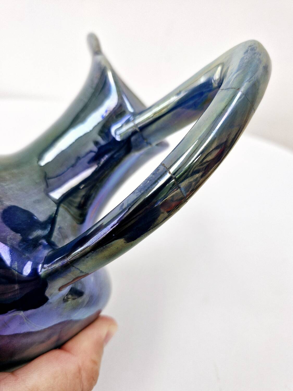 Vintage vase pitcher in flamed sandstone from rambervillers vosges