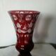 Crystal vase boheme st louis or val saint lambert decor grave