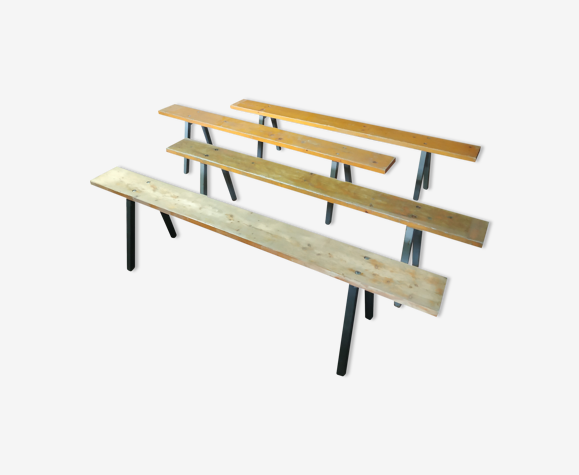 Lot de 4 bancs industriel