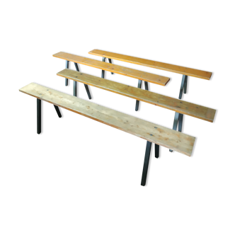 Lot of 4 industrial benches