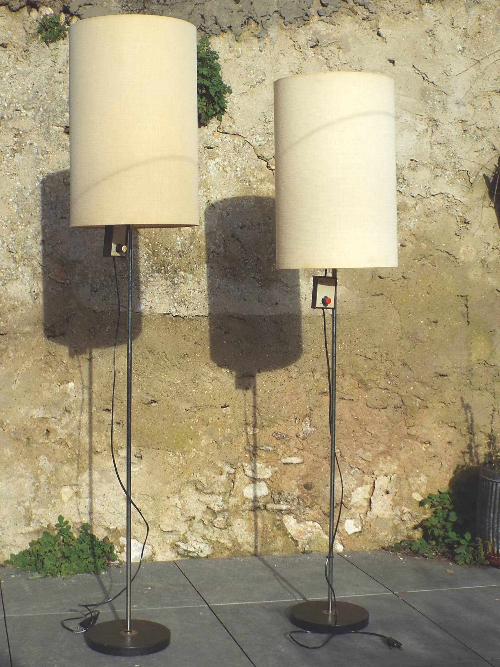 2 60s floor lamps