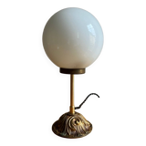 Vintage glass globe table lamp