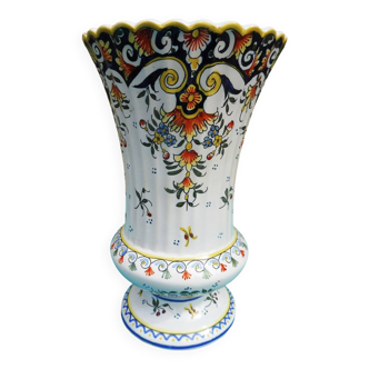 Rouen earthenware vase
