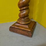 Large French Louis XIII style walnut barley twisted pillar from around 1870