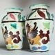 Italian Majolica Vases with Dragon Motif