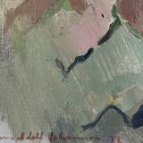 Vintage Oil on Canvas signed Modernist Gustav Adolf Johansson 1972