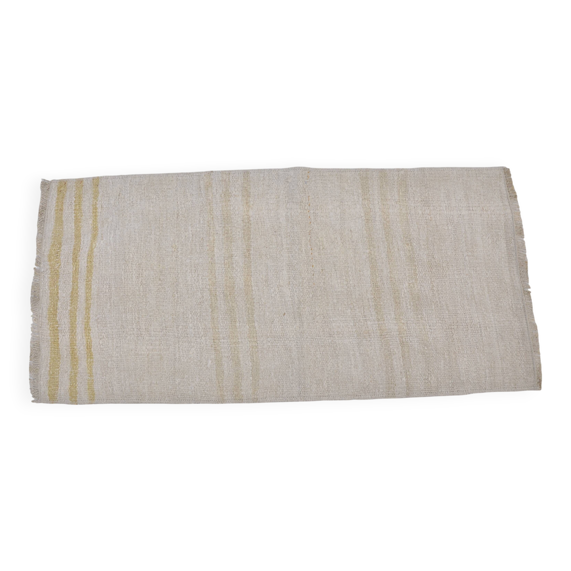 Vintage Neutral Hemp Kilim sku3987