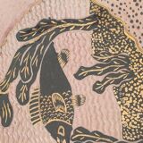 Large enamelled earthenware dish signed Tony Jaillet from the 1950s-60s.