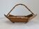 Vintage wooden and bamboo fruit basket