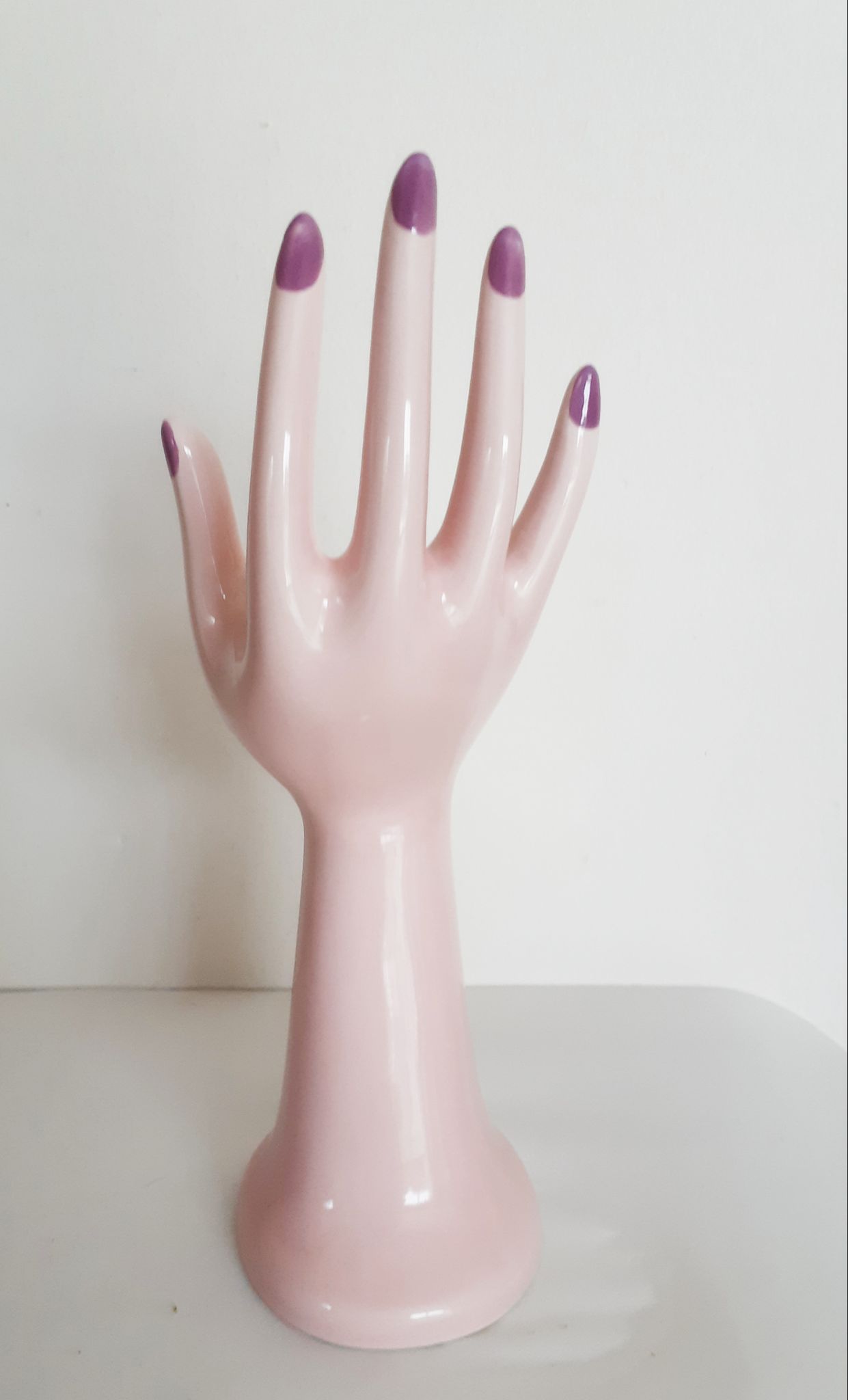 Hand wear pink jewelry , Pierrot, soliflore, vintage French, 50s