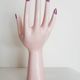 Hand wear pink jewelry , Pierrot, soliflore, vintage French, 50s