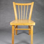 Chaise bistrot enfant bois clair french vintage Baumann