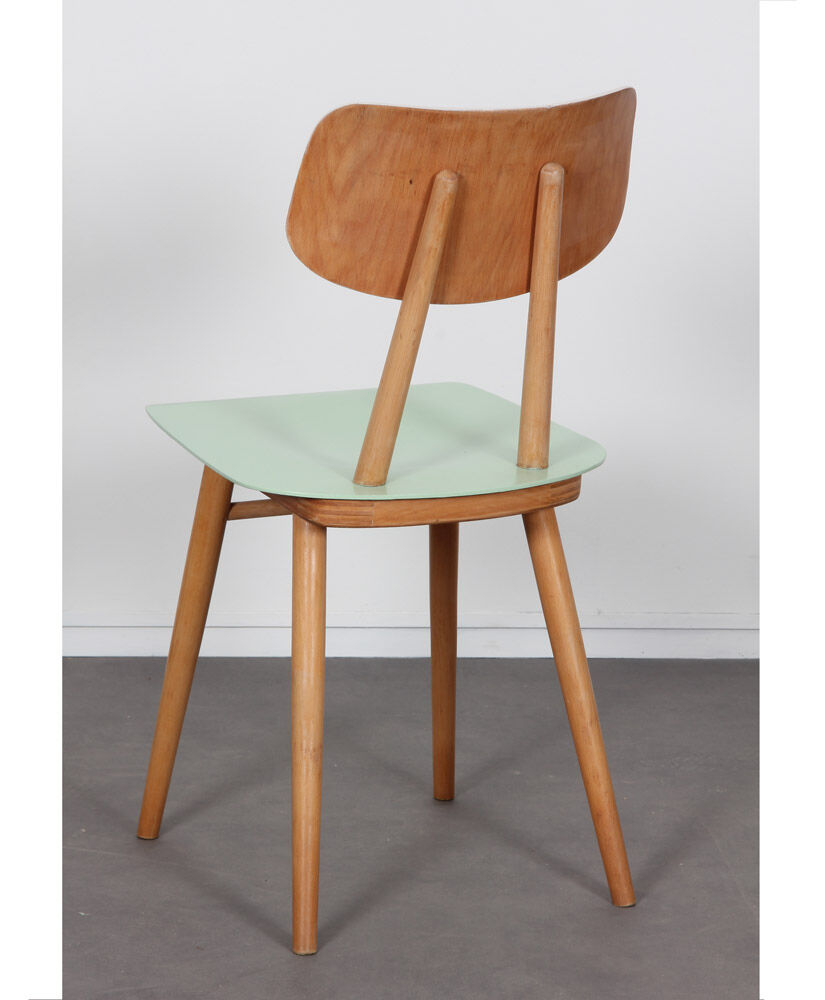 Pair of vintage wooden chairs for the manufacturer Ton, 1960