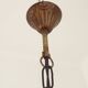 French Vintage Brass Metal And Wood Lantern Ceiling Light White Glass Shade 5120