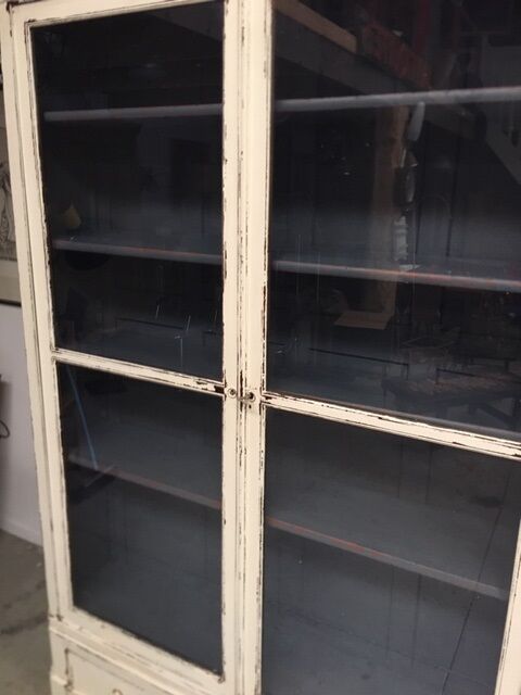 Old mahogany patinated bookcase