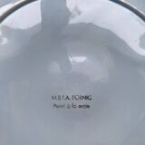 Set of 6 vintage oyster plates, earthenware, 1960s