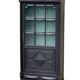 Armoire parisienne vitrée noire et vert grisé 150cm