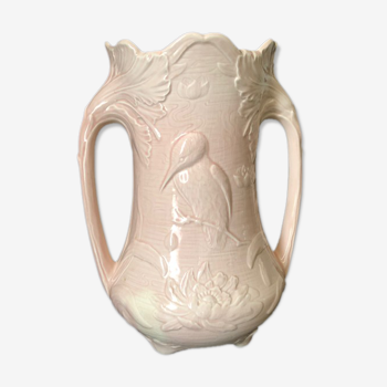 Vase in faience dabbling salins