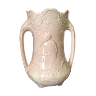 Vase in faience dabbling salins