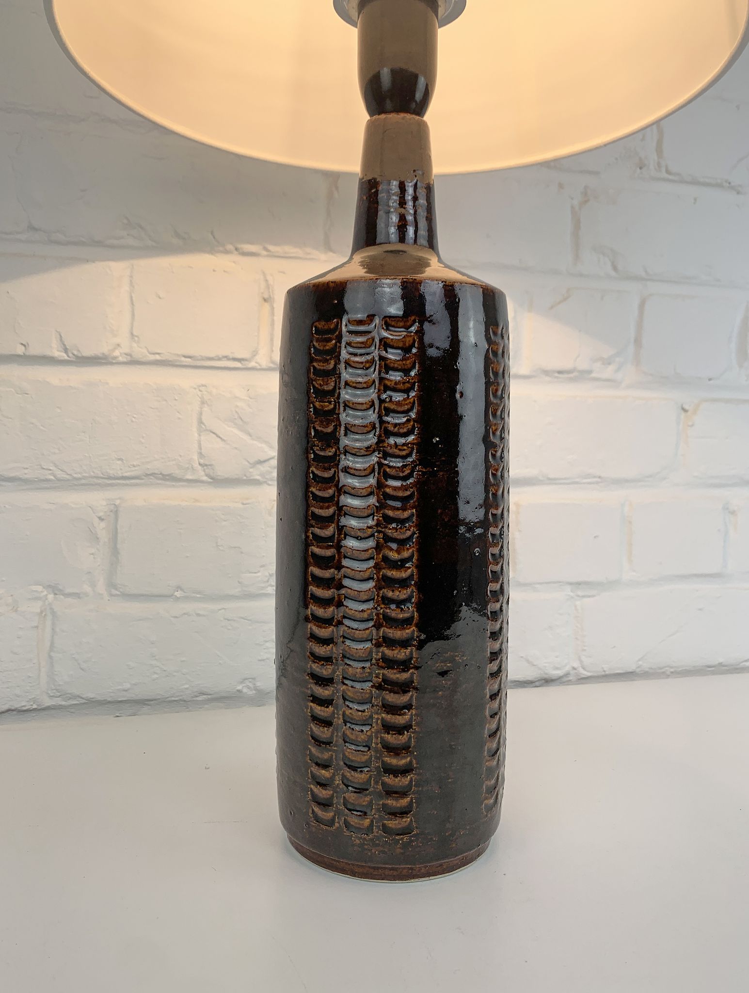 Ceramic table lamp, Per Linnemann-Schmidt for Palshus, Denmark, 1960