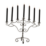 7-candle Christmas candlestick in silver painted steel Sweden