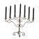 7-candle Christmas candlestick in silver painted steel Sweden