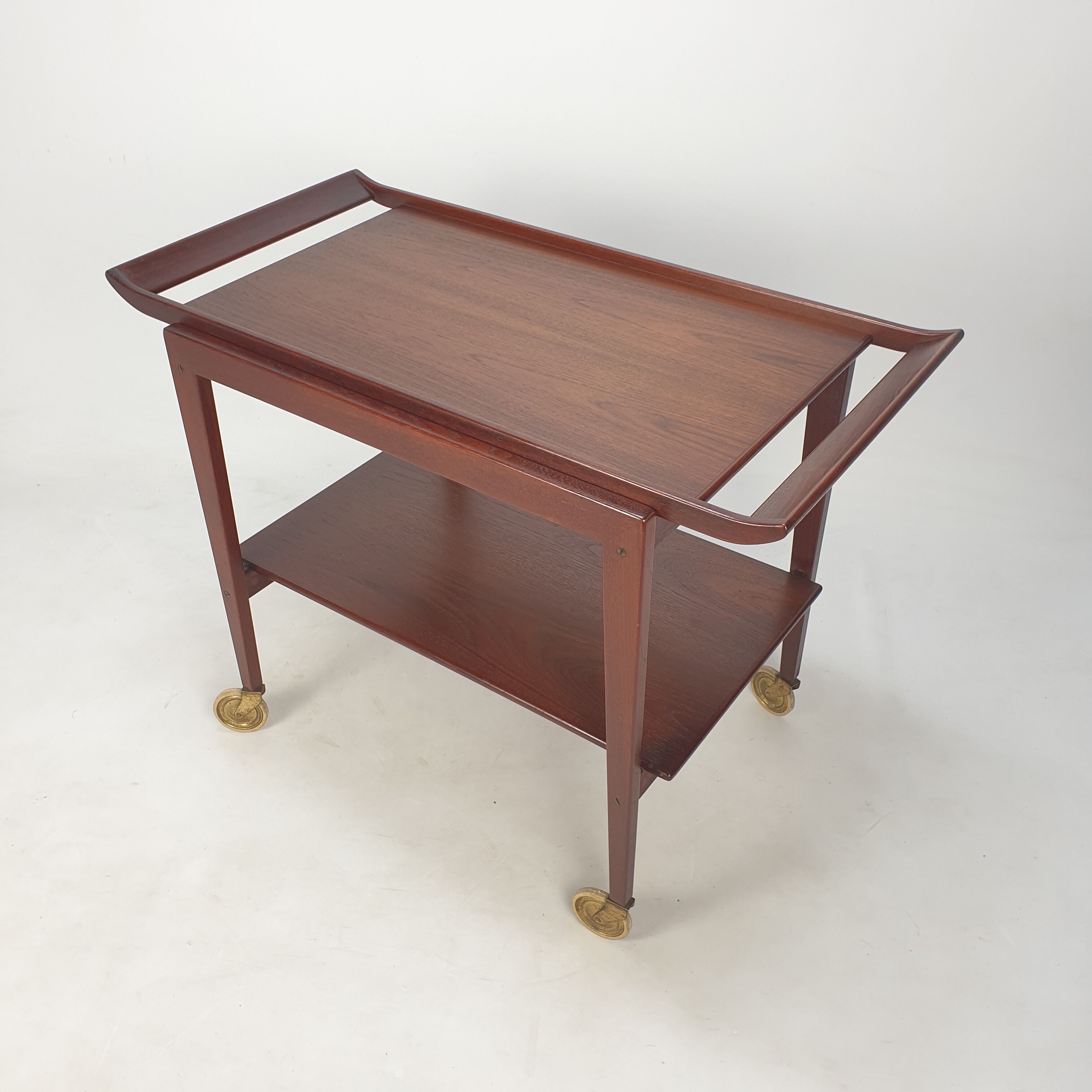 Mid-century italian teak trolley, 1960's