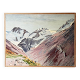 Painting "Mountain", oil on hardboard