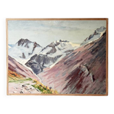 Tableau "Montagne", huile sur isorel