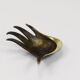 Bowl or sculptural ashtray in brass by Walter Bosse, Herta Baller, Austria, 1950s.