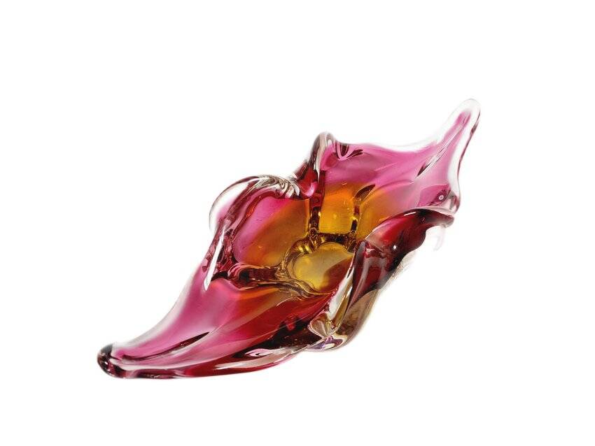 Decorative bowl by J. Hospodka for Chribska Glassworks, Czechoslovakia, 1960s