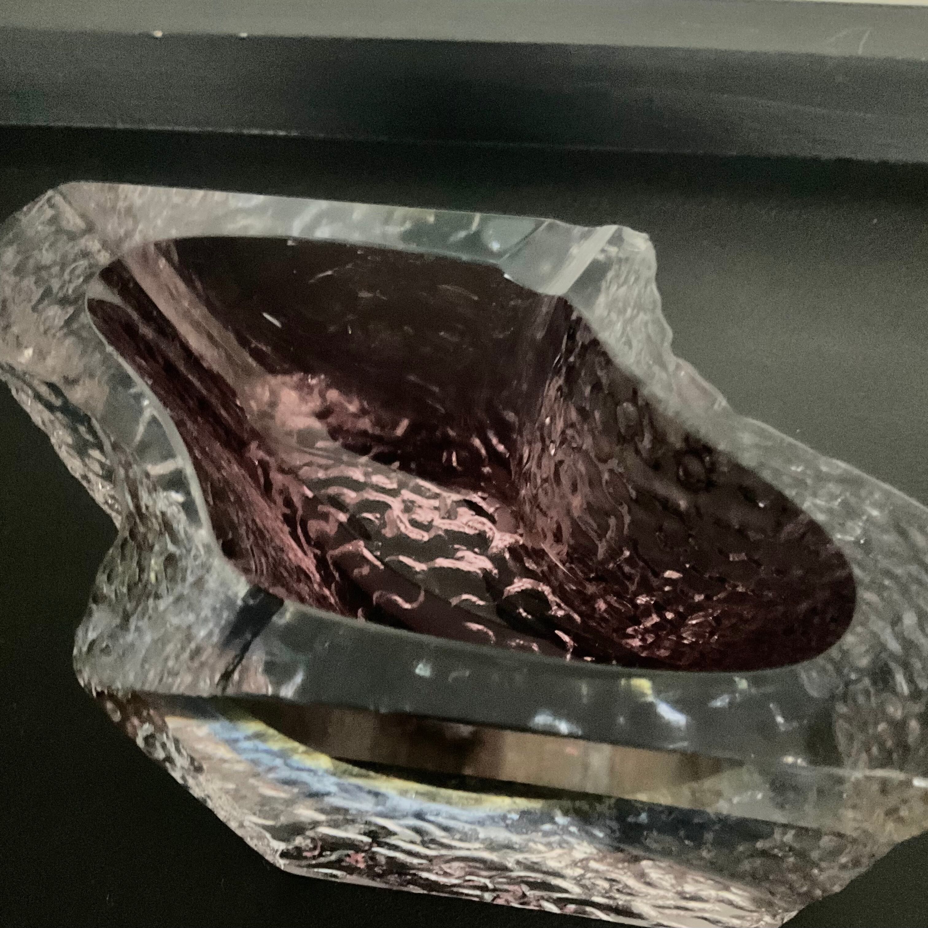 Duo Murano vase and ashtray by Alessandro Mandruzzato 60s