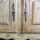 Provençal display cabinet in solid cherry wood, Louis XV style.