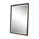Large beveled mirror, simple wooden frame