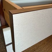 Pair of vintage rosewood and brushed aluminium chests of drawers