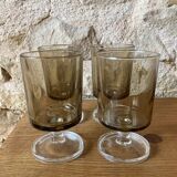 4 Luminarc stemmed glasses, Sweden model, 1970s