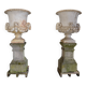 Pair of Neoclassical Style Cast Iron Vases, 19th Century