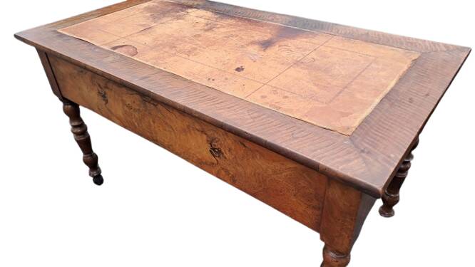French Louis Philippe style mahogany feather desk – 1800s