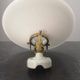 Old white opaline wall lamp with art deco porcelain foot 1930