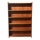 Large vintage midcentury modern wooden bookcase, circa 1970