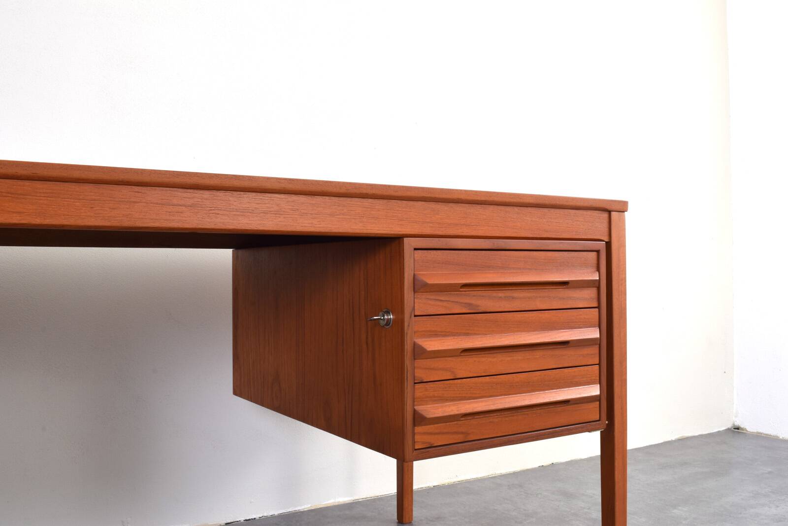 Mid-Century Teak Executive Desk by Torbjørn Afdal for Bruksbo, 1960s.
