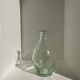 Vintage ovoid glass vase 70cl "Registered model" H:23cm