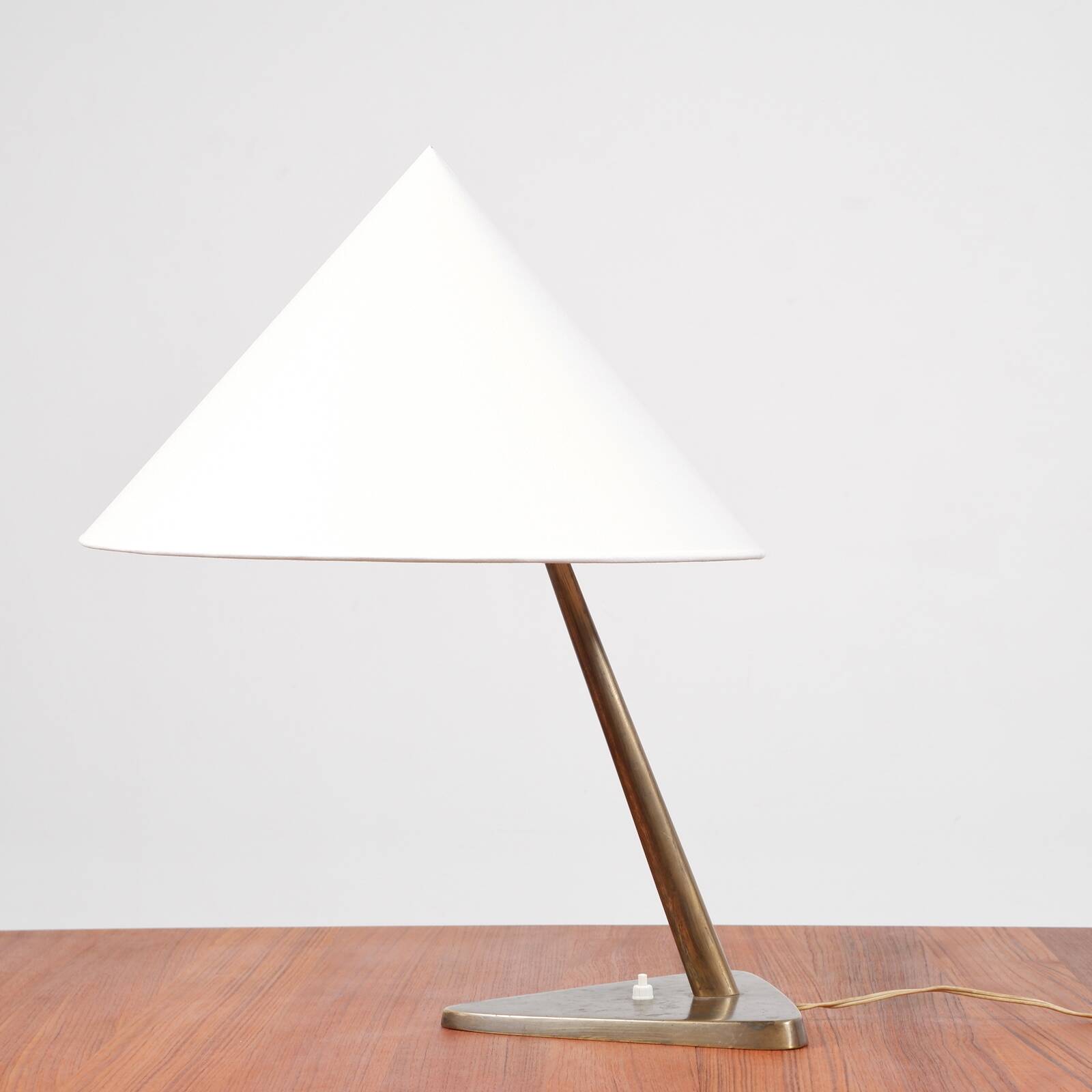 Brass table lamp with in the style of Rupert Nikoll