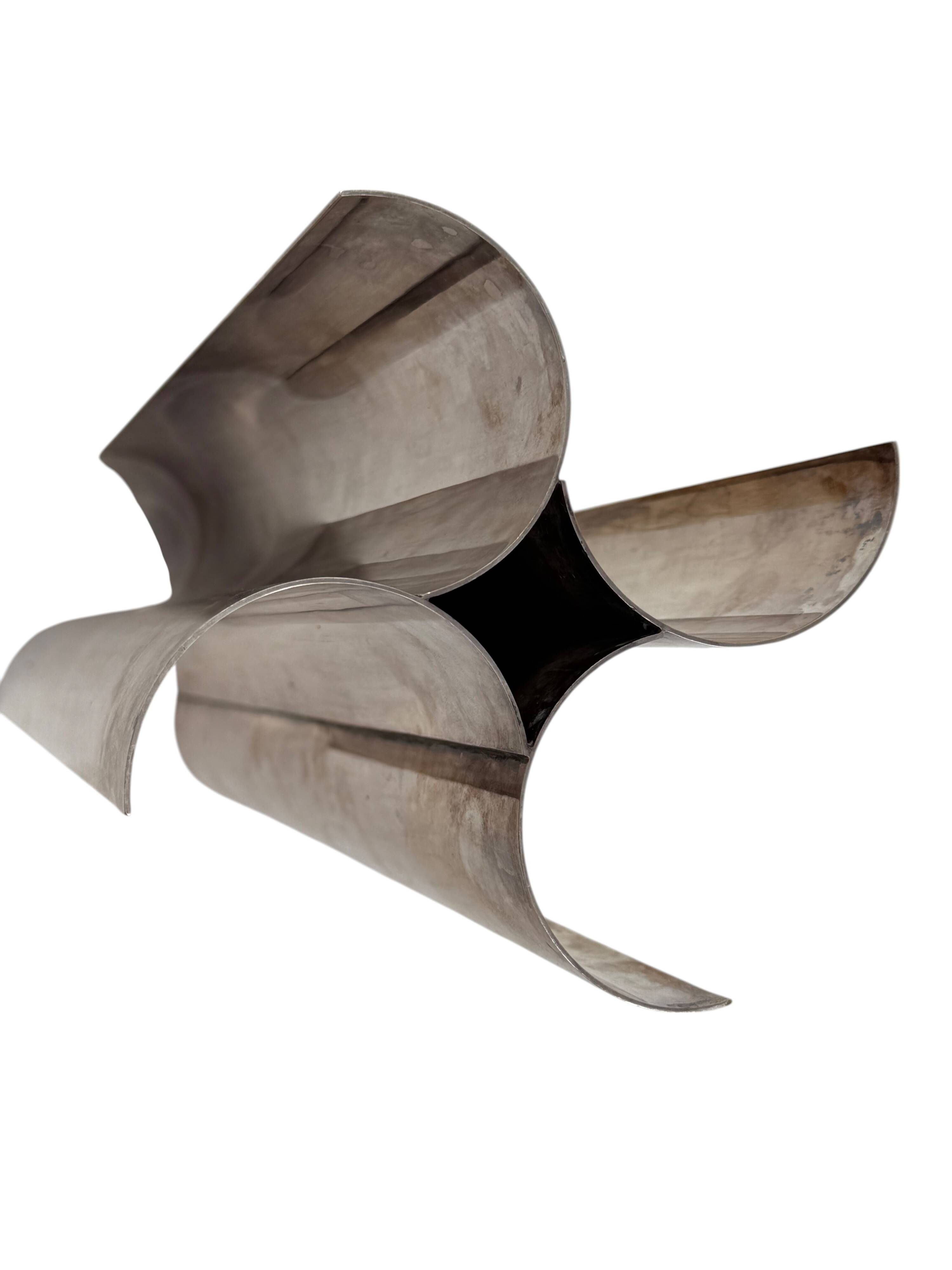 Christian Dior, Silver-plated solifleur sculptural vase, Dior France 1980s