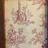 Old large screen 5 sheets toile de Jouy passementerie XXth